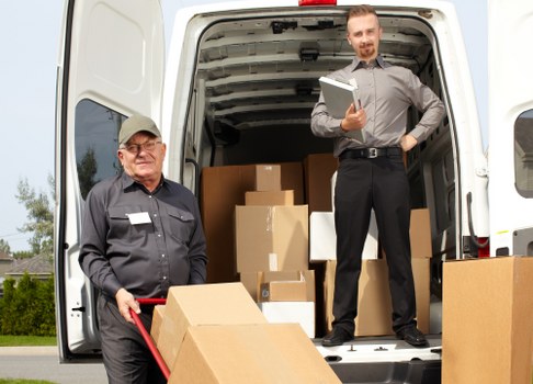 Busy property clearance showing load-based Holloway Storage pricing
