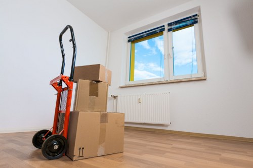 Protective wrapping for fragile items during a Holloway flat move